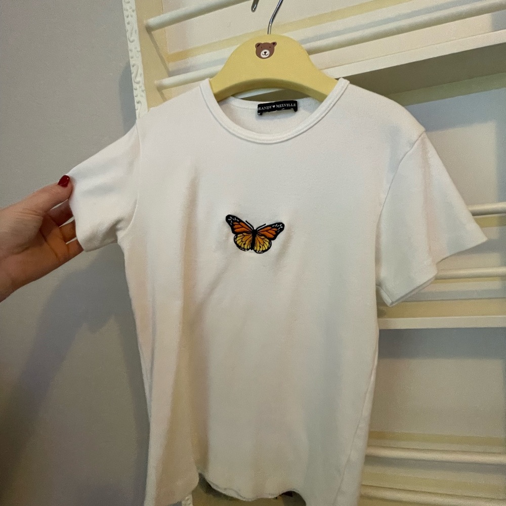 brandy mellville butterfly crop top